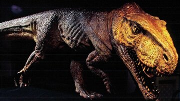 Pełnowymiarowa rekonstrukcja dinozaura teratosaurusa, kt&oacute;rego szczątki zostały znalezione podczas wykopalisk w&nbsp;Krasiejowie. Jej autorką jest Magdalena Szubert