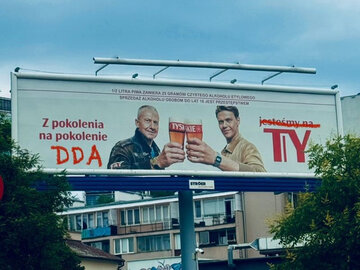 Przerobiony billboard reklamy Tyskiego