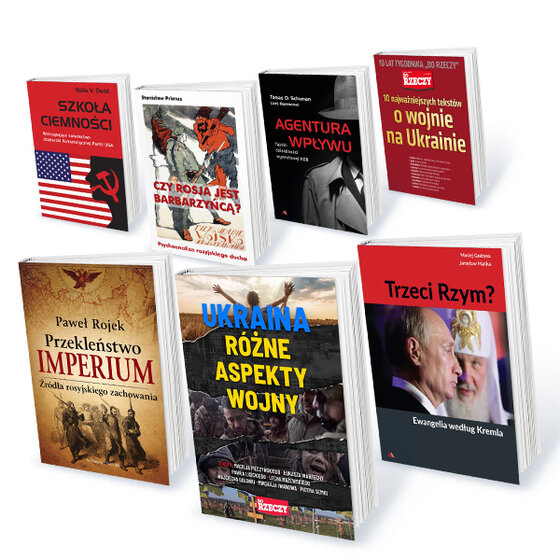 „Mroczne oblicze Rosji: od tajemnic KGB do wojny na Ukrainie” – Roczny pakiet subskrypcji: Do Rzeczy + Historia Do Rzeczy z 7 ebookami „Agentura wpływu. Tajniki działalności wywrotowej KGB”, „Czy Rosja jest barbarzyńcą? Psychoanaliza rosyjskiego ducha”, „Szkoła ciemności”, „Przekleństwo imperium. Źródła rosyjskiego zachowania”, „Trzeci Rzym. Ewangelia według Kremla”, „Ukraina – różne aspekty wojny”, „10 najważniejszych tekstów o wojnie na Ukrainie”.