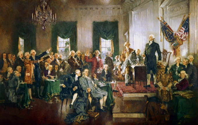 Konwencja filadelfijska. Przyjęcie konstytucji przez USA
