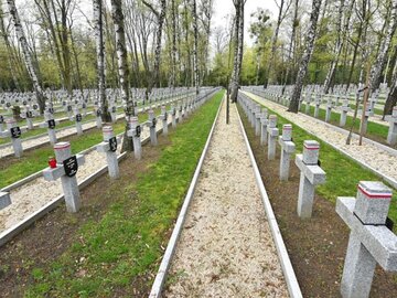 Groby żołnierzy poległych podczas wojny polsko-bolszewickiej na&nbsp;cmentarzu Wojskowym na&nbsp;Powązkach w&nbsp;Warszawie.