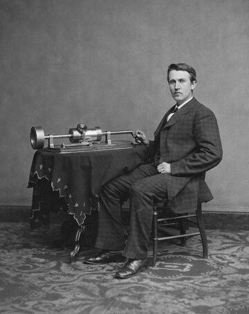 Thomas Edison z&nbsp;fonografem