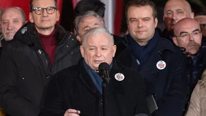 Miniatura: Kaczyński przemówił na proteście PiS....