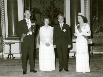 Elena i&nbsp;Nicolae Ceausescu podczas wizyty w&nbsp;Wielkiej Brytanii. Fot: Fototeca.iiccr.ro