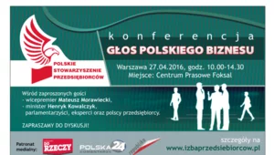 Miniatura: Konferencja: GŁOS POLSKIEGO BIZNESU...