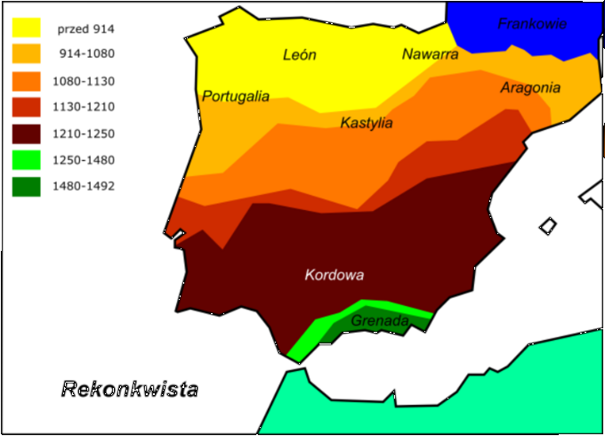 Rekonkwista – mapa. Jak chrześcijanie zajmowali Płw Iberyjski