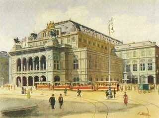 Wiedeńska opera narodowa, 1912. Mal. Adolf Hitler