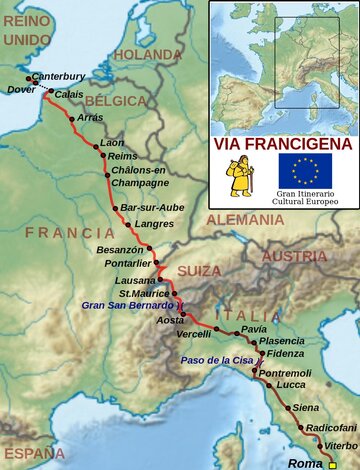 Via Francigena -&nbsp;trasa pielgrzymkowa