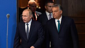 Miniatura: Orban rozmawia z Putinem na Kremlu....