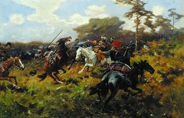 Polska jazda na&nbsp;obrazie J&oacute;zefa Brandta, 1890&nbsp;r.