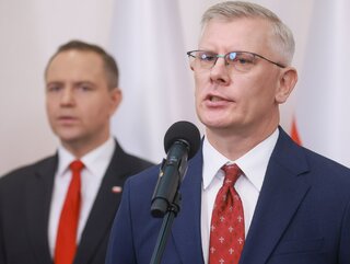 Prezydent RP Karol Nawrocki (L) i&nbsp;szef Biura Bezpieczeństwa Narodowego Sławomir Cenckiewicz (P)