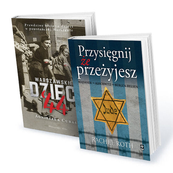 Roczna prenumerata miesięcznika Historia Do Rzeczy z prezentemami Rachel Roth: „Przysięgnij że przeżyjesz” oraz Agnieszka Cubała: „Warszawskie dzieci '44”