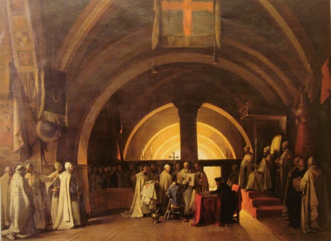 Wyświęcenie Jakuba de Molay w 1265 roku na templariusza