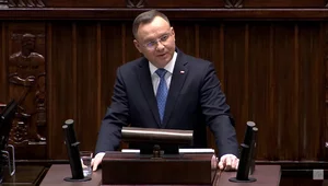 Miniatura: Prezydent Duda przemawiał w Sejmie....