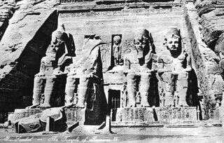 Abu Simbel, widok z&nbsp;1923 roku