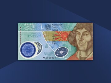 Mikołaj Kopernik na&nbsp;banknocie kolekcjonerskim