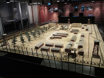 Makieta obozu w&nbsp;Muzeum Bojownik&oacute;w Getta w&nbsp;Izraelu