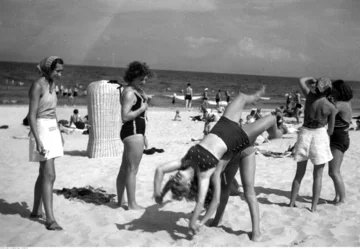 Plaża w Gdyni Fotografia z 1938 lub 1939 r.