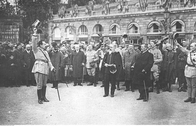 Armia polska we Francji - powitanie generała Józefa Hallera; lipiec 1918