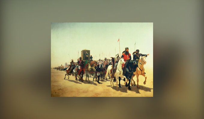 Ryszard Lwie Serce podczas trzeciej krucjaty. Mal. James William Glass