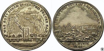 Medal wybity w&nbsp;celu upamiętnienia tragedii, jaką był wybuch Wieży Prochowej we&nbsp;Wrocławiu w&nbsp;1749 roku