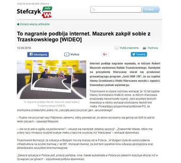 Trzaskowski u Mazurka 