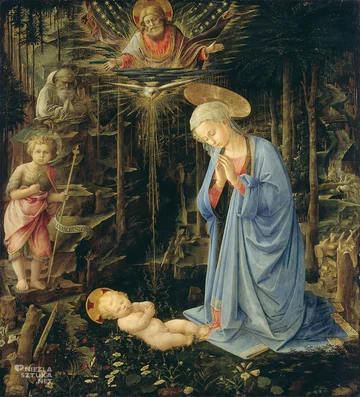 Fra Filippo Lippi, Adoracja ze św. Janem i św. Bernardem, ok. 1459 
