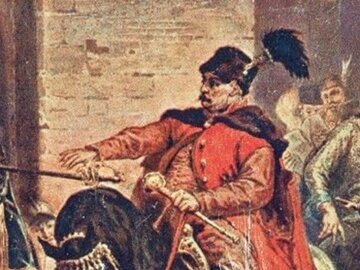Jan Zamoyski po&nbsp;zwycięstwie pod&nbsp;Byczyną, mal. Jan Matejko (fragm. obrazu)