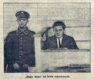 Menachem Bornsztajn "Ślepy Maks". Zdjęcie z&nbsp;gazety "Republika", nr 15, 1930 rok