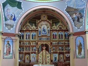 Cerkiew, ikonostas (Kości&oacute;ł Matki Boskiej Pośredniczki Łask w&nbsp;Szlachtowej)
