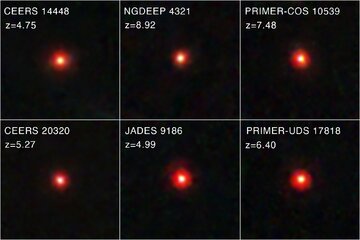 "Małe czerwone kropki" -&nbsp;obiekty astronomiczne zaobserwowane przez teleskop Webba