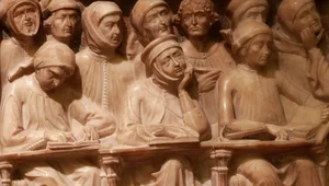 Miniatura: Średniowieczni żacy z nożami