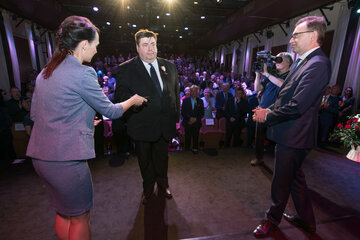 Uroczystość wręczenia odznaczeń państwowych działaczom opozycji antykomunistycznej z lat 1956–1989. 