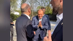 Miniatura: "Hołd Tuski". Scholz udostępnił nagranie,...