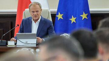 Premier Donald Tusk podczas posiedzenia rządu