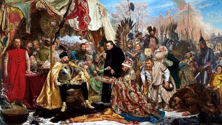 Stefan Batory pod Pskowem, mal. Jan Matejko
