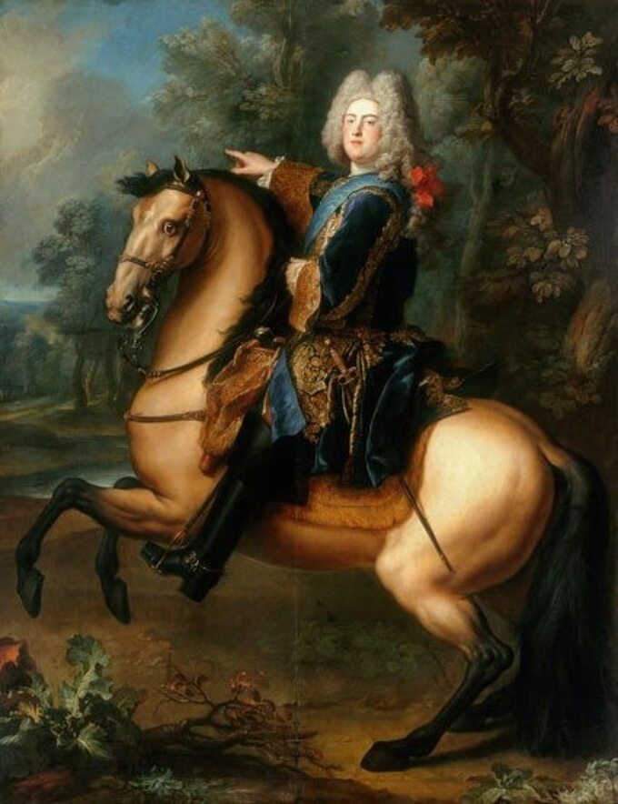 Louis de Silvestre, August III na koniu