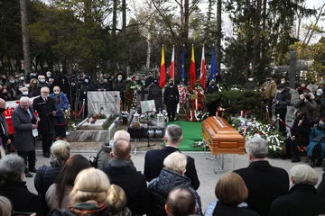 Uroczystości pogrzebowe Jana Lityńskiego na Cmentarzu Wojskowym na Powązkach w Warszawie 