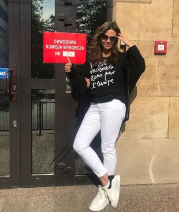 Celebryci na wyborach - Kinga Rusin 
