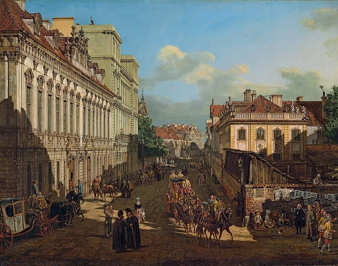 Ulica Miodowa w&nbsp;Warszawie, mal. Canaletto