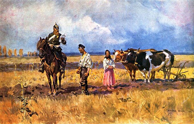 "Rugi pruskie", obraz Wojciecha Kossaka z&nbsp;1909 roku