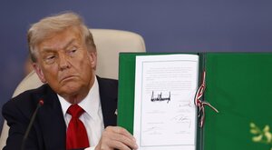 Miniatura: Plan pokojowy dla Strefy Gazy. Trzej...