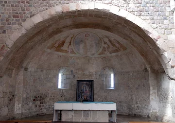 Archikolegiata w Tumie. Koncha zachodniej absydy z malowidłem 