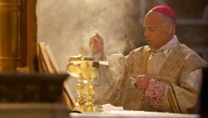 Miniatura: Arcybiskup Lwie Serce i sakrament Pfizera