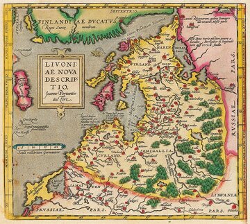 Mapa Inflant w&nbsp;1573