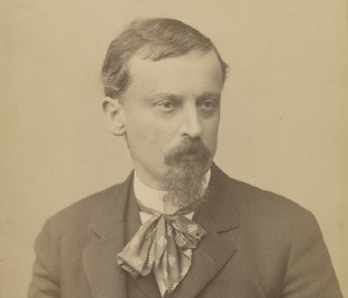 Henryk Sienkiewicz na fotografii Stanisława Bizańskiego. Lata 80-te XIX wieku.