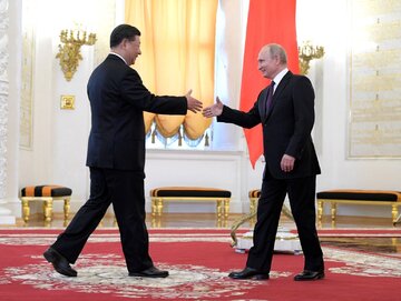 Przyw&oacute;dca Chin Xi Jinping i&nbsp;przyw&oacute;dca Rosji Władimir Putin