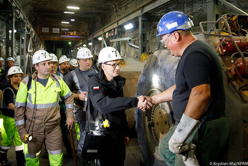 Mateusz Morawiecki podczas uroczystości uruchomienia pieca WTR w Hucie Miedzi „Legnica” 