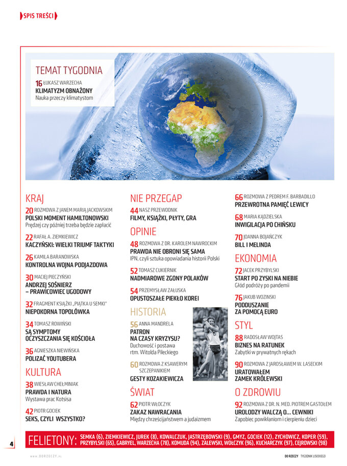 SPIS TREŚCI "Do&nbsp;Rzeczy" nr 19