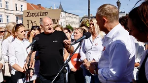 Miniatura: Incydent na konferencji Tuska. Mężczyzna...